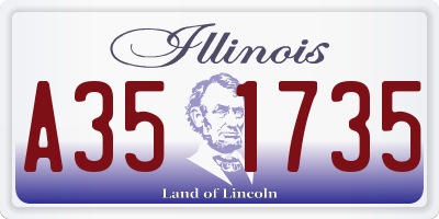 IL license plate A351735