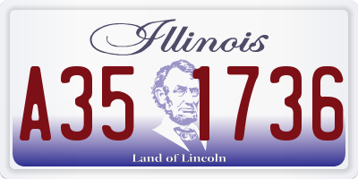 IL license plate A351736