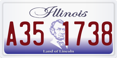 IL license plate A351738