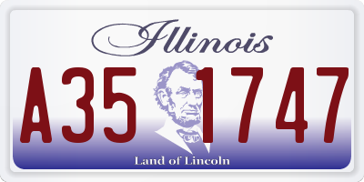 IL license plate A351747