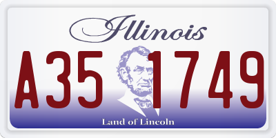 IL license plate A351749