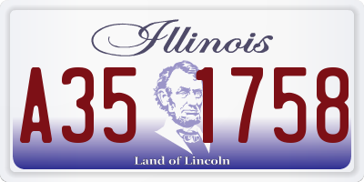 IL license plate A351758