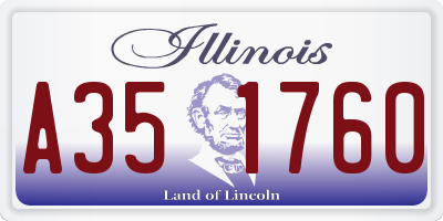 IL license plate A351760