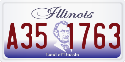 IL license plate A351763