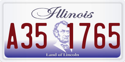 IL license plate A351765