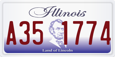 IL license plate A351774