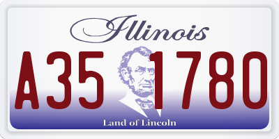 IL license plate A351780