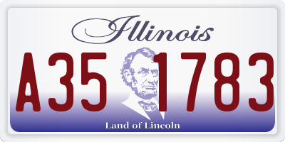 IL license plate A351783