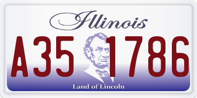 IL license plate A351786