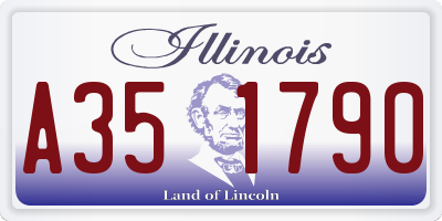 IL license plate A351790