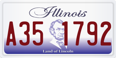IL license plate A351792