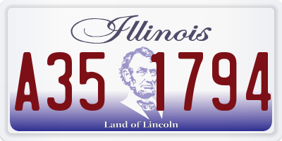 IL license plate A351794