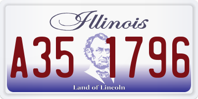 IL license plate A351796