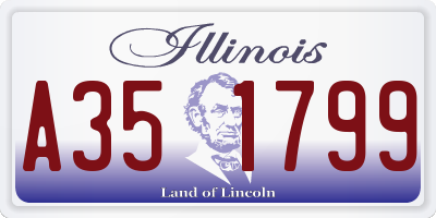 IL license plate A351799
