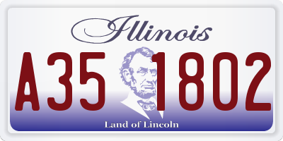 IL license plate A351802
