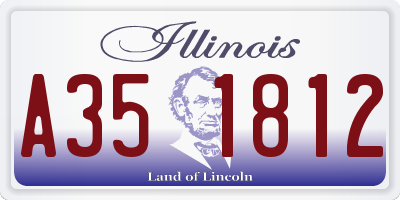 IL license plate A351812