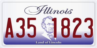 IL license plate A351823