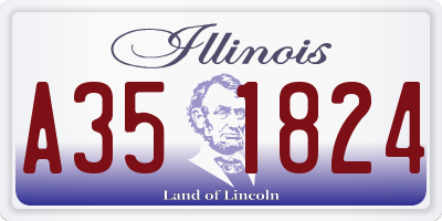 IL license plate A351824