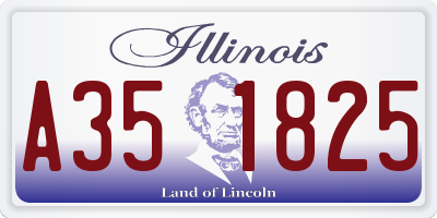 IL license plate A351825