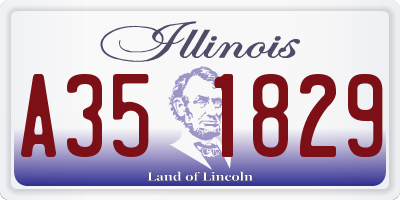 IL license plate A351829
