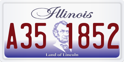 IL license plate A351852