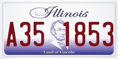 IL license plate A351853