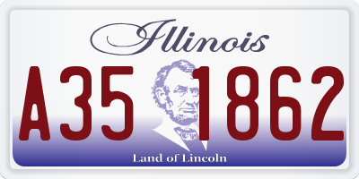 IL license plate A351862
