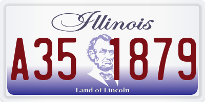 IL license plate A351879