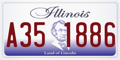 IL license plate A351886