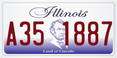 IL license plate A351887