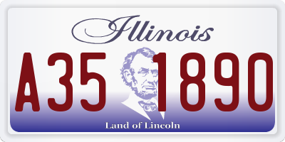 IL license plate A351890