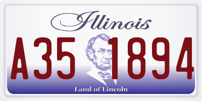 IL license plate A351894