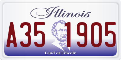 IL license plate A351905