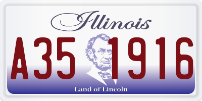 IL license plate A351916