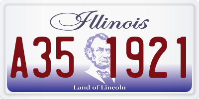 IL license plate A351921