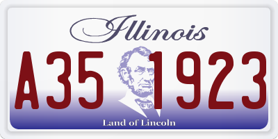 IL license plate A351923