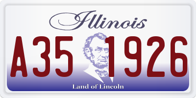 IL license plate A351926
