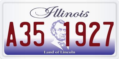 IL license plate A351927