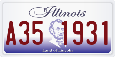 IL license plate A351931