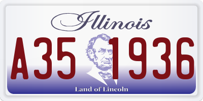 IL license plate A351936