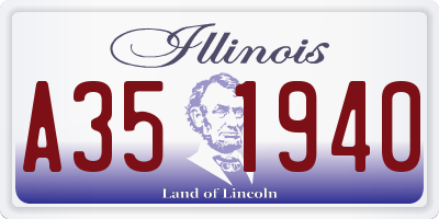 IL license plate A351940
