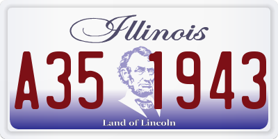 IL license plate A351943