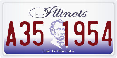 IL license plate A351954