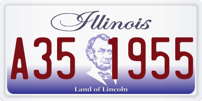 IL license plate A351955