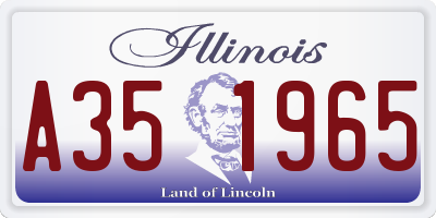 IL license plate A351965
