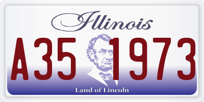 IL license plate A351973
