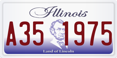 IL license plate A351975
