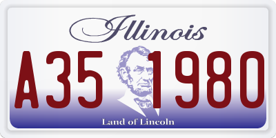 IL license plate A351980