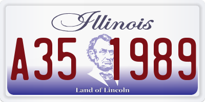 IL license plate A351989