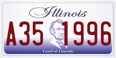 IL license plate A351996